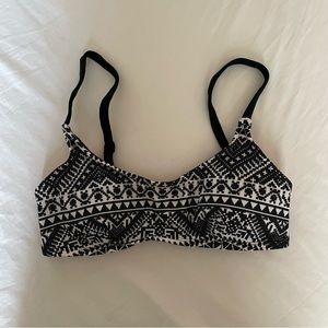 cute printed strappy back swim suit top